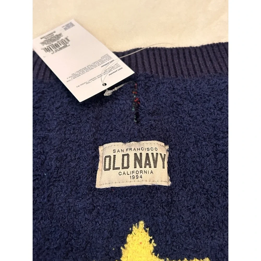 Old Navy Size Large Pet/ Dog Christmas Sweater Blue Christmas tree NEW‎